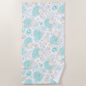 Zeeen schildpadden, koraal en mariniers strandlaken (Voorkant)