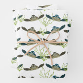 Zeeen schildpadden met papierbladen inpakpapier vel (In situ)