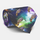 Zeeen schildpadden prints stropdas (Opgerold)