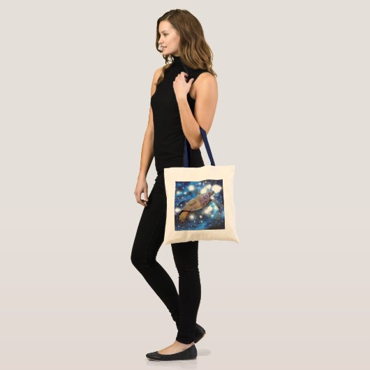 Zeeen schildpadden prints tote bag (Voorkant (model))