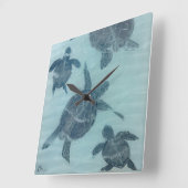 Zeeen schildpadden tropische oceaan wandklok (Hoek)