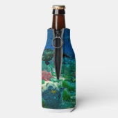 Zeeen schildpadden zwemmen door het mediterrane Ze Flesjeskoeler (Fles Achterkant)