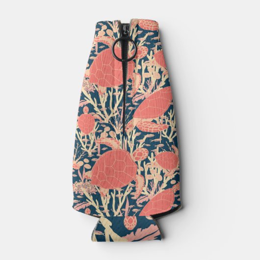 Zeeen schildpadpatroon flesjeskoeler (Achterkant)