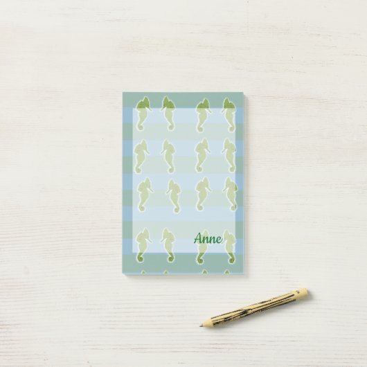 Zeeen, Seahorse gepersonaliseerde Post-it notities Post-it® Notes (Op bureau)