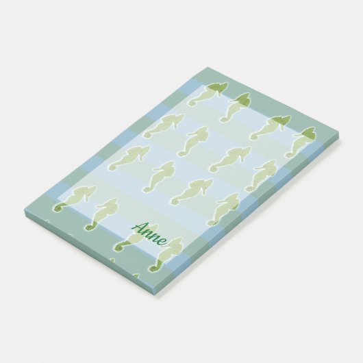 Zeeen, Seahorse gepersonaliseerde Post-it notities Post-it® Notes (Schuin)