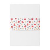 Zeeen sterren en stuurwielpatroon uitnodigingen wikkel (Achterkant Voorbeeld)