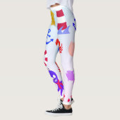 Zeeen strand en zeeen oceaanpatroon leggings (Links)