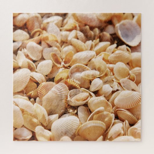 Zeeen strandschaal: zomerse getextureerde achtergr legpuzzel (Verticaal)