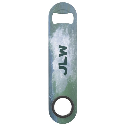 ZEEEN van de dag die de golven breekt Speed Flessenopener (Achterkant)