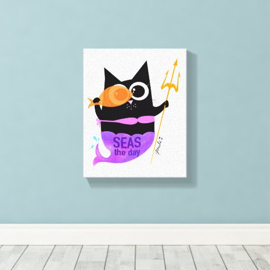 Zeeen van de dag - Mini Canvas (Insitu (Houten vloer))