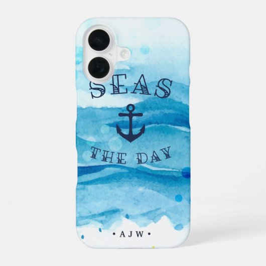 Zeeen van de dag | Monogram iPhone 16 Hoesje (Achterkant)