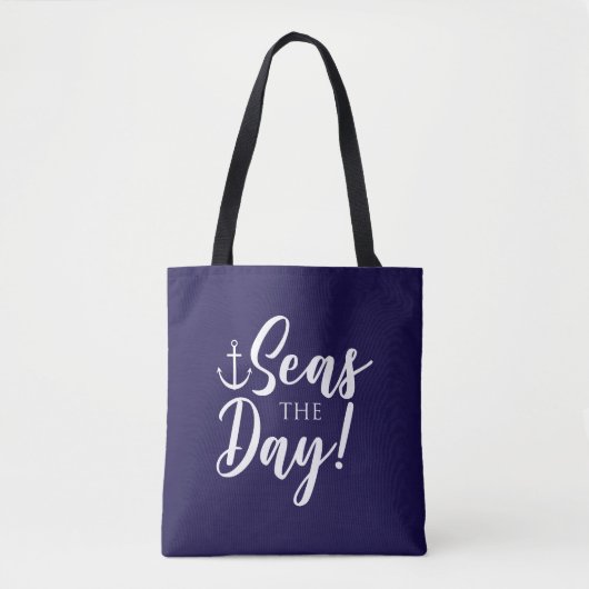 Zeeen van de dag! nautisch tote bag (Voorkant)