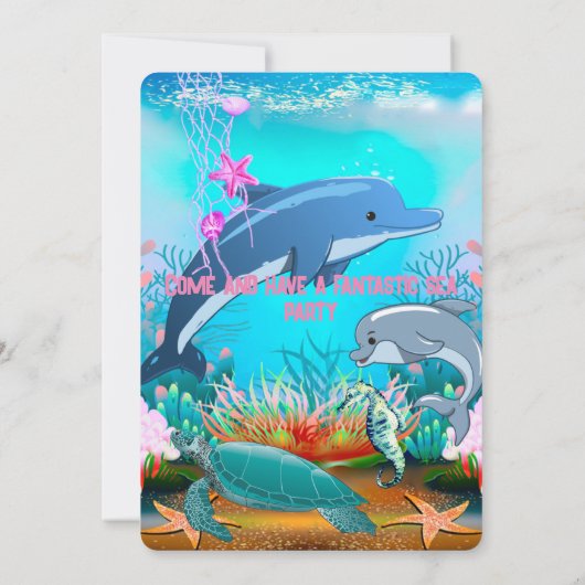 Zeeen van de waterverf kaart (Achterkant)