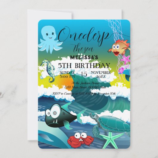 Zeeen van de waterverf kaart (Voorkant)