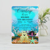 Zeeen van de waterverf kaart (Staand voorkant)