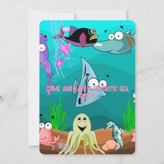 Zeeen van de waterverf kaart (Achterkant)