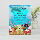 Zeeen van de waterverf kaart (Staand voorkant)