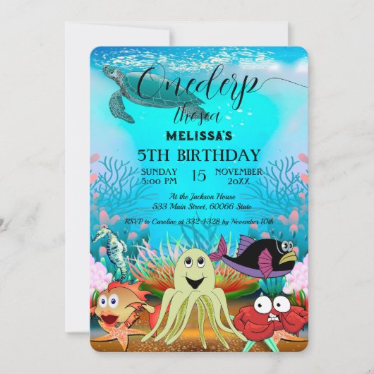 Zeeen van de waterverf kaart (Voorkant)