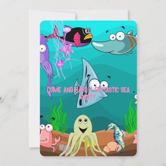 Zeeen van de waterverf kaart (Achterkant)