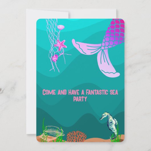 Zeeen van de waterverf kaart (Achterkant)