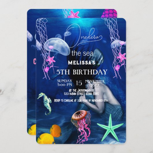 Zeeen van de waterverf kaart (Voorkant / Achterkant)