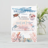 Zeeen van de waterverf kaart (Staand voorkant)