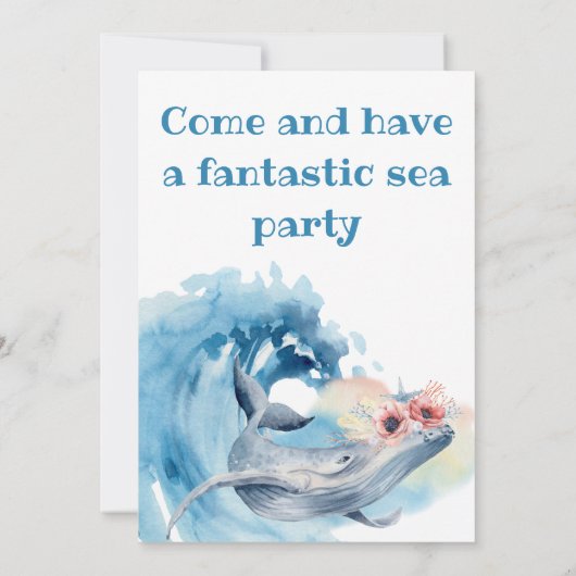 Zeeen van de waterverf kaart (Achterkant)