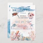 Zeeen van de waterverf kaart (Voorkant / Achterkant)