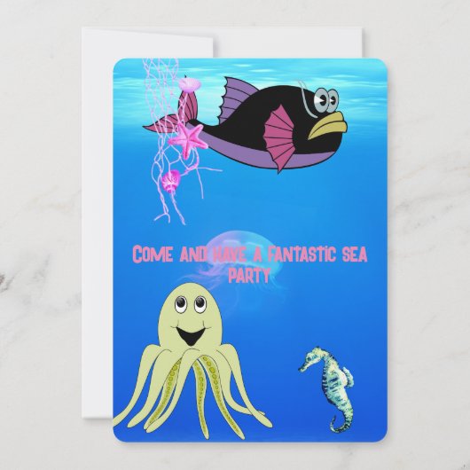 Zeeen van de waterverf kaart (Achterkant)