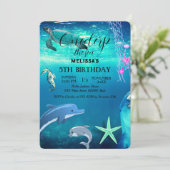 Zeeen van de waterverf kaart (Staand voorkant)