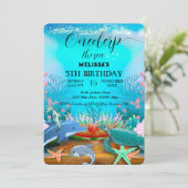 Zeeen van de waterverf kaart (Staand voorkant)