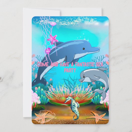 Zeeen van de waterverf kaart (Achterkant)