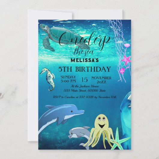 Zeeen van de waterverf kaart (Voorkant)