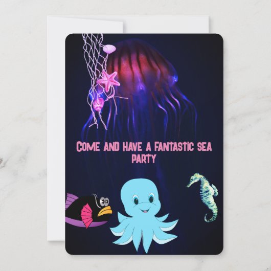 Zeeen van de waterverf kaart (Achterkant)