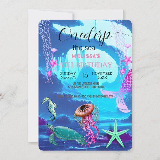 Zeeen van de waterverf kaart (Voorkant)