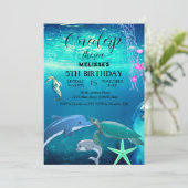 Zeeen van de waterverf kaart (Staand voorkant)