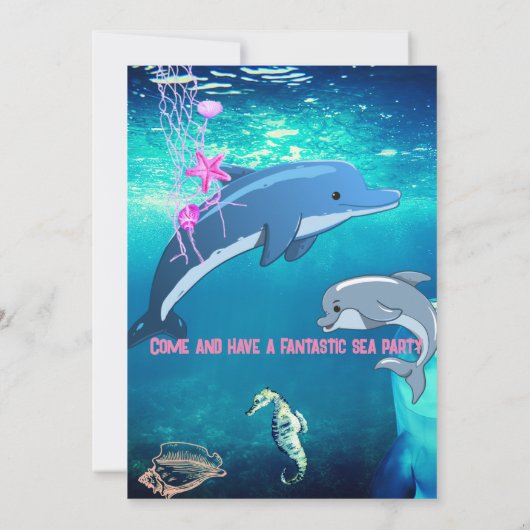 Zeeen van de waterverf kaart (Achterkant)