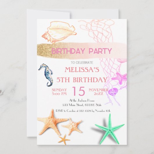 Zeeen van de waterverf kaart (Voorkant)