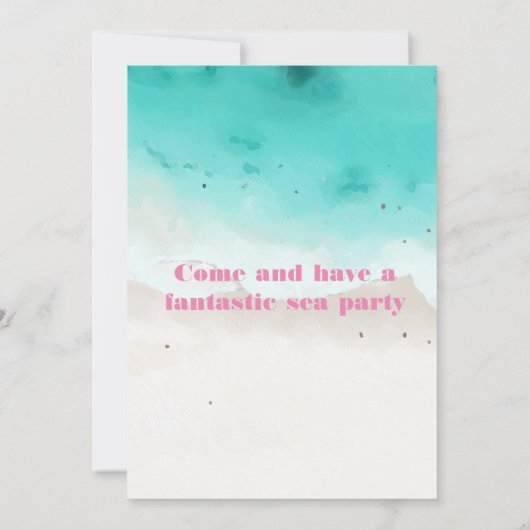 Zeeen van de waterverf kaart (Achterkant)