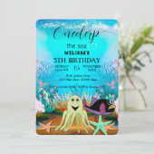 Zeeen van de waterverf kaart (Staand voorkant)