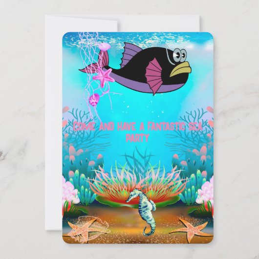 Zeeen van de waterverf kaart (Achterkant)