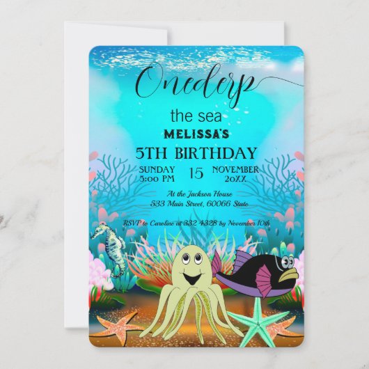 Zeeen van de waterverf kaart (Voorkant)