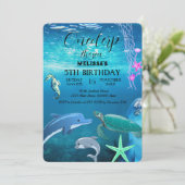 Zeeen van de waterverf kaart (Staand voorkant)