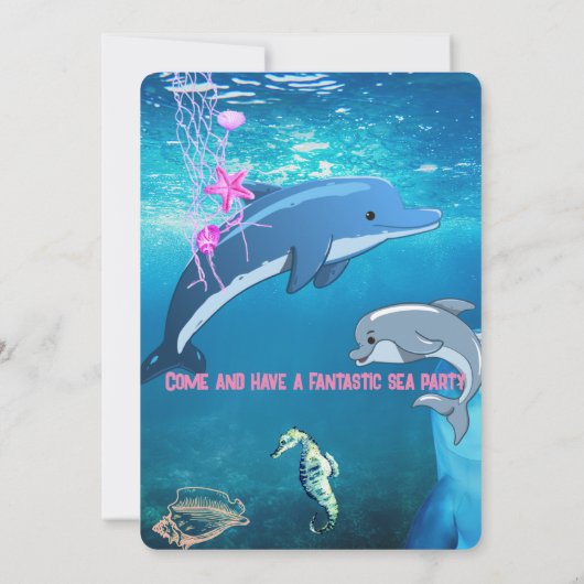 Zeeen van de waterverf kaart (Achterkant)