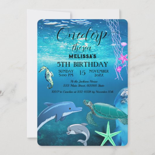 Zeeen van de waterverf kaart (Voorkant)