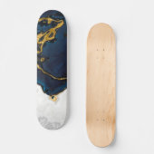 Zeeen van Emerald Gold blauw marmer Persoonlijk Skateboard (Voorkant)
