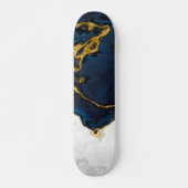 Zeeen van Emerald Gold blauw marmer Persoonlijk Skateboard (Voorkant)