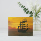 Zeeen van goudbriefkaart briefkaart (Staand voorkant)