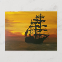 Zeeen van goudbriefkaart briefkaart