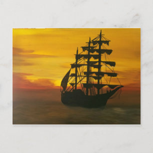 Zeeen van goudbriefkaart briefkaart